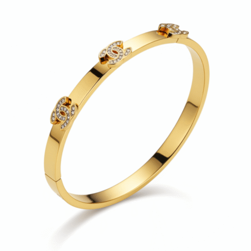 Bracelet for Women – 18K Gold Plated Stainless Steel Hand Bangle