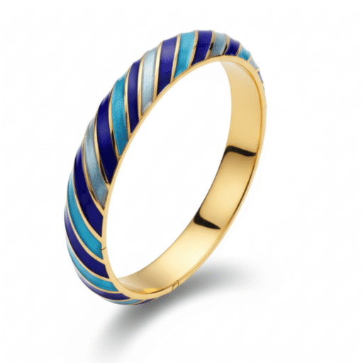 Brass-Plated Enamelled Cuff Bracelet – Modern Luxury Jewelry for Women